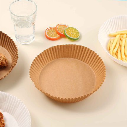 100pcs Air Fryer Disposable Paper Liner Non-Stick Baking Paper Brown Splendid&Co.