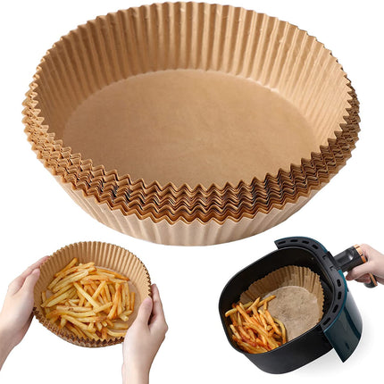 100pcs Air Fryer Disposable Paper Liner Non-Stick Baking Paper Brown Splendid&Co.