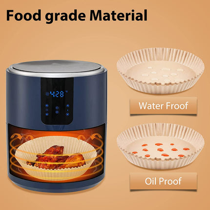 100pcs Air Fryer Disposable Paper Liner Non-Stick Baking Paper Brown Splendid&Co.