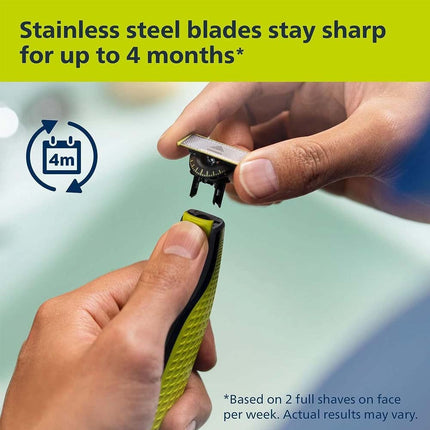 3Pcs Shaver Replacement Blade For Philips QP420/60 For OneBlade 360 Blades Electric Shaver Trimmer