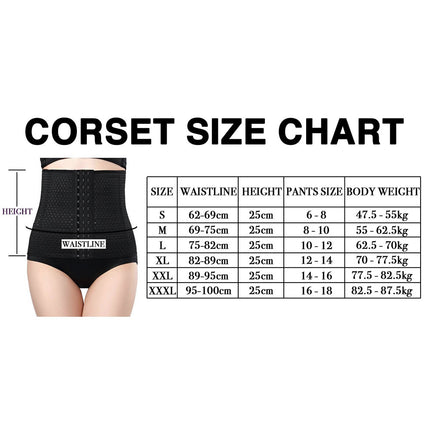 Women's Waist Trainer Cincher Tummy Girdle Belt Body Shaper Slimming Corset Wrap Black
