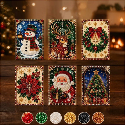 1Pcs Sun Catcher Christmas Diamond Painting Kit Door Decoration