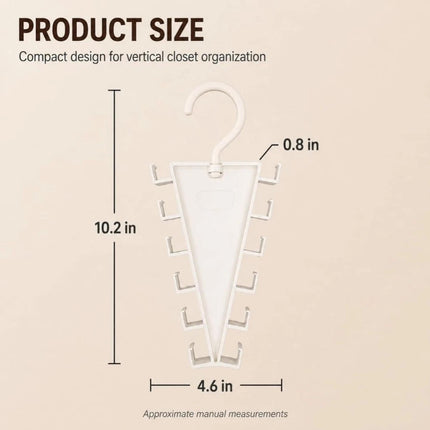 V-shaped Double Sided 360° Rotating Hanger 12 Hooks for Wardrobe Storage (5PCS)