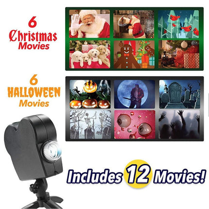 Window Wonderland Projector Halloween Christmas Holographic Projection Light