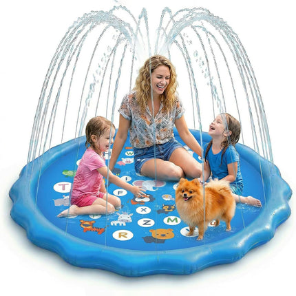 Inflatable Water Splash Mat  Outdoor Sprinkler Pad Wading Play Pool Toy