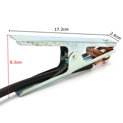 300A Welding Ground Earth Clamp Clip 3M Cable 10-25 Plug For MIG TIG ARC Welder