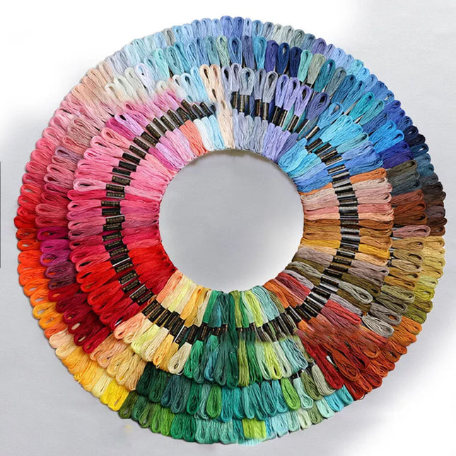 300 Coloured Egyptian Cotton Embroidery Cross Stitch Thread Floss Hand Skeins