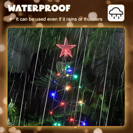 Spiral LED Light Tree Christmas Outdoor Xmas Decor Waterproof Garden 50CM Multicoloured