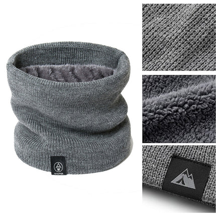 For Women Men Neck Warmer Tube Winter Knitted Scarf Thermal Warm Thicken Chunky Grey