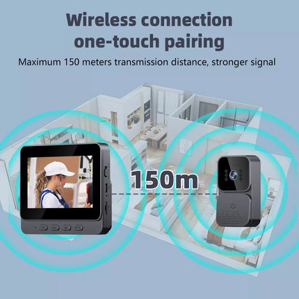 Wireless Video Door Bell WiFi Phone Intercom System with Monitor Doorbell Camera