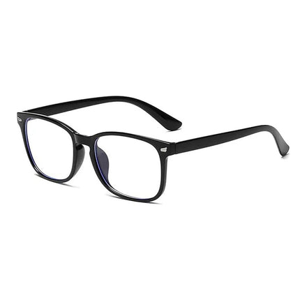Blue Light Filter Block UV Transparent Lens Computer Gaming Glasses Anti Glare Black + 4pcs Lens Cloth