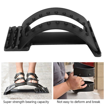 Back Stretcher Pain Relief Massager Brace Lumbar Waist Fitness Spine Stretcher
