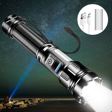 1000000 Lumen LED Torch COB Flashlight Work Light Rechargeable High Powerful