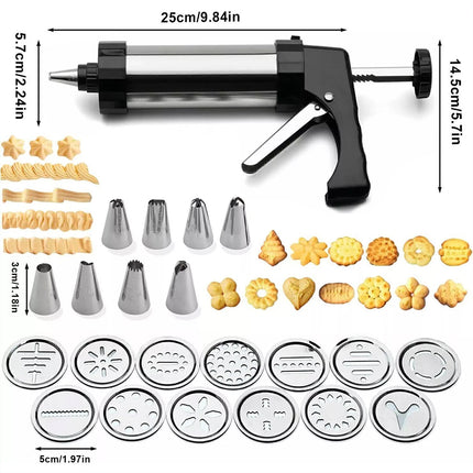 Biscuit Press Gun Cookies Making Kit Cake Icing Decorating Biscuit Maker Set