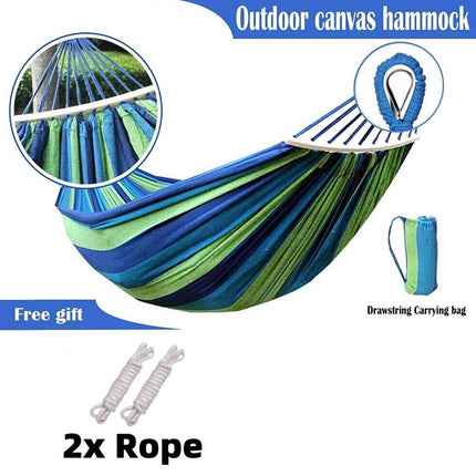 320KG Double Hanging Hammock Outdoor Garden Travel Beach Swinging Bed Camping AU