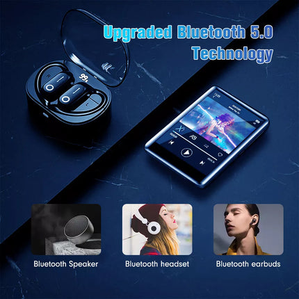 Bluetooth MP4/MP3 Touch Scree HiFi Music Player FM Radio Support 128GB