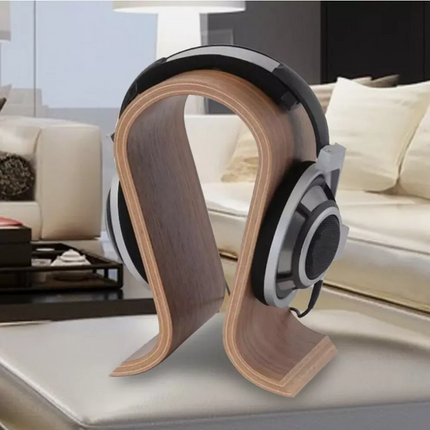 Wooden Headphone Stand Wood Headset Display Rack Earphone Holder For Home Office