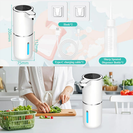 Automatic Soap Dispenser 380ML Rechargeable Touchless Foam Soap Dispenser 4 Leve