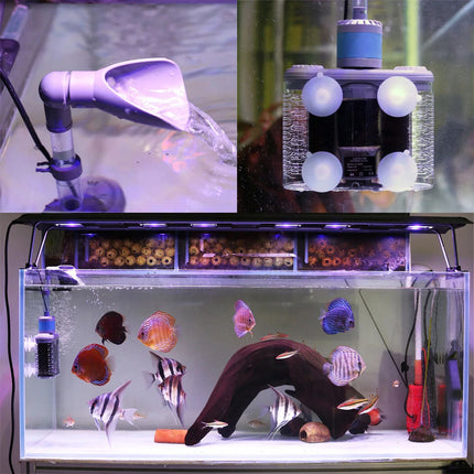 6in1 Aquarium Fish Tank Filter Cycle Oxygenated Filtration Water Purifier Silent