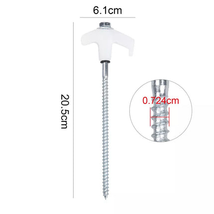 15x Heavy Duty Steel Hex Screw in Camping Tent Pegs Glow in The Dark Head + Box