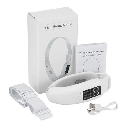 V-Face Shape Massager W/Hot Compress FunctionSkin Neck Lift Double-Chin Removal