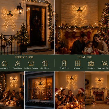 Light Up Your Christmas with a Stunning LED Bow Light – Festive Decoration for Doors, Windows & Outdoor Spaces