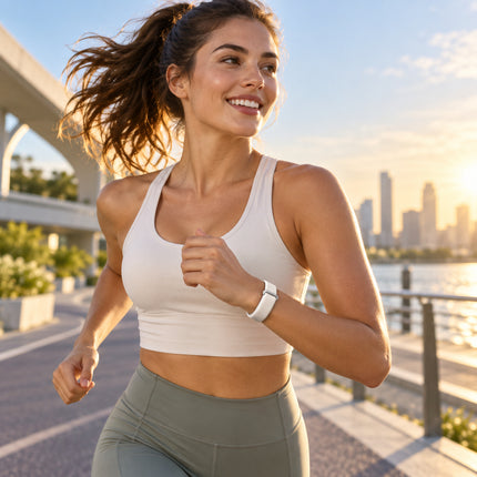 For Google Fitbit Air Performance Loop Band Recycled Polyester Adjustable Strap White