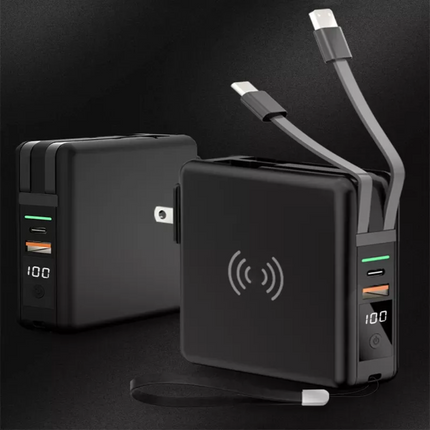 Wireless Power Bank 10000mah Travel Adapter Charger with AU UK EU US Plugs PD20W