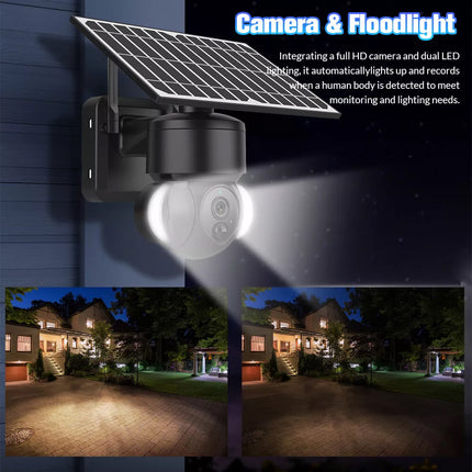 4G Network Wireless HD 1080P Pan Tilt Solar Panel Outdoor Security Camera LTE