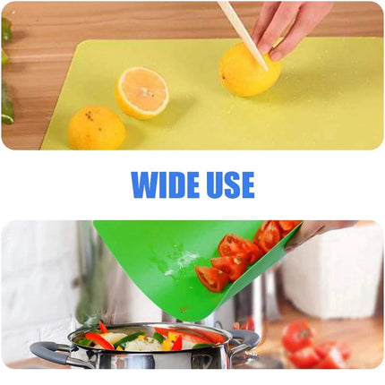 Cutting Board Mats Set Extra Thick Flexible Plastic Kitchen Chopping PP Board