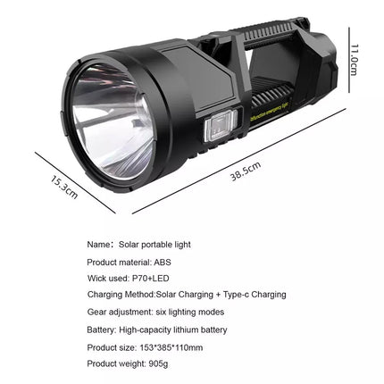 1200000 lumens LED Searchlight Spotlight USB Rechargeable Hand Torch Work Lights