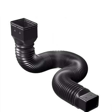 Universal Downspout Extender Drain Pipe Flexible Gutter Diverter Extension Pipe Black