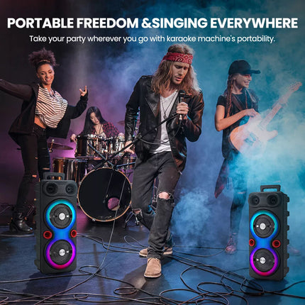 2000W Loud Bluetooth Speaker Portable Party Outdoor Wireless Subwoofer with Mic