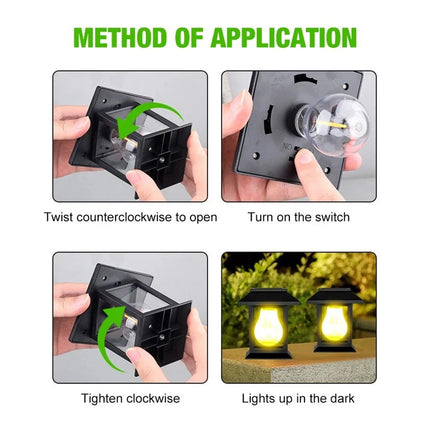 6PCS Garden Lights Lamp Post LED Solar Powered Walkway Outdoor Lantern Patio Pathway