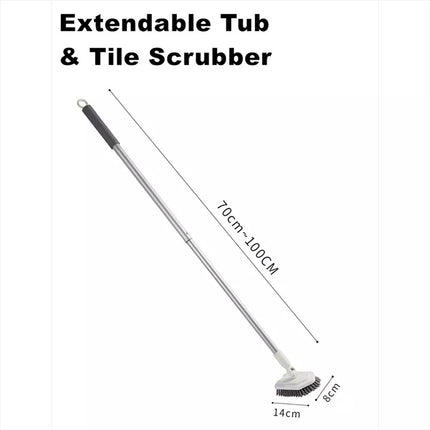 Long Handled Floor Scrubbing Brush Shower Cleaning Brush for Tubs, Tiles, Glass