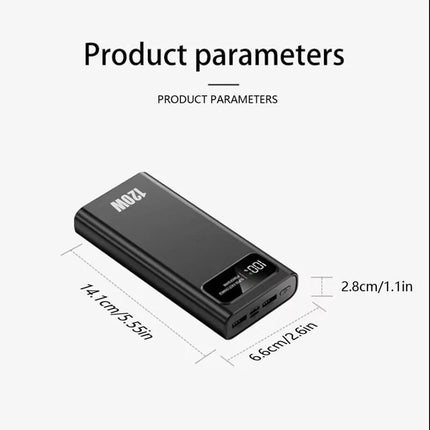 120W Power Bank 20000mAh USB PD Fast Charging Powerbank External Battery Pack