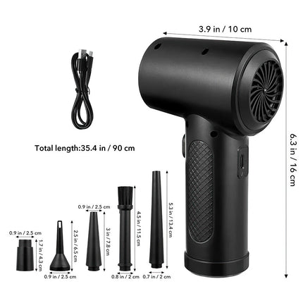 50000 RPM Electric Air Duster 3-Gear LED Dust Blower for Computer Keyboard Car