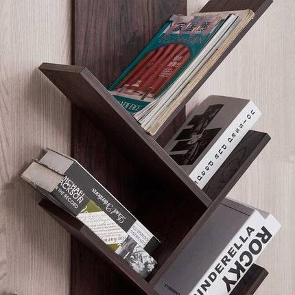 9-Tier Tree Bookshelf Bookcase Storage Rock For CDs Movies Books Shelves Table