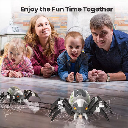 Remote Control Spider Robot RC Toy with Spray and Lights for Kids Gift