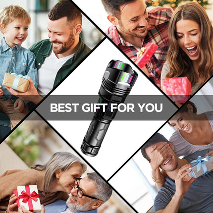 1500000lm LED Flashlight Torch Zoom Light Super Bright Camping Rechargeable Lamp