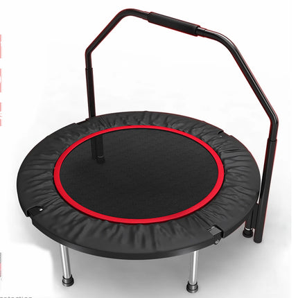 40” Fitness Trampoline Gym Rebounder Jogger Home Cardio Exercise Arch Handrail