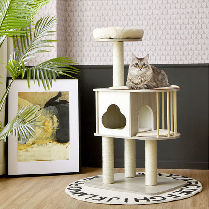 Cat Tree Tower Pet Condon House Bed Sisal Scratcher Posts Furniture