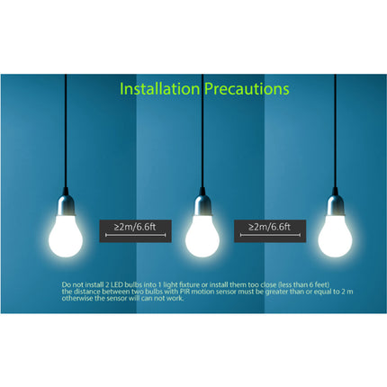 4X LED PIR Motion Sensor Light Bulbs B22 12W Smart Detector Globe Lamp