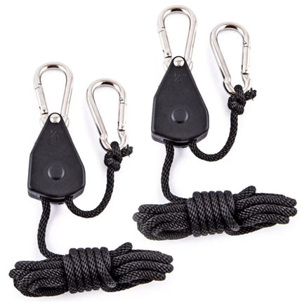 6Pc Ratchet Hydroponics Yoyo Hanger Heavy Duty LED Grow Light Rope Adjustable