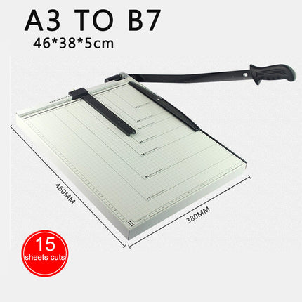 Premium Metal Paper Cutter A3 A4 B7 Photo Guillotine Page Trimmer 15Sheets Knife