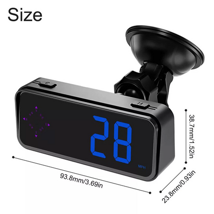 2024 Mini LED Digital Speedometer Car HUD Head Up Display MPH/KMH Universal
