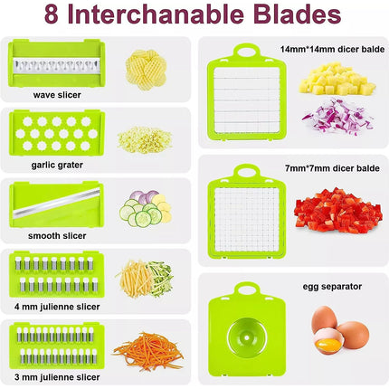 22 in 1 Vegetable Fruit Chopper Cutter Food Onion Veggie Dicer Slicer Kitchen