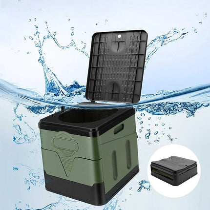 Portable Toilet Folding Outdoor Camping Toilet 20L Hygienic Travel Green