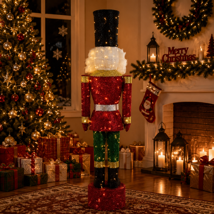 150cm Lighted Nutcracker Christmas Decoration LED Soldier Indoor Outdoor Decor
