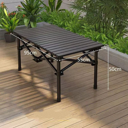 Aluminium Roll Up Portable Picnic Outdoor Foldable Desk BBQ Camping Table